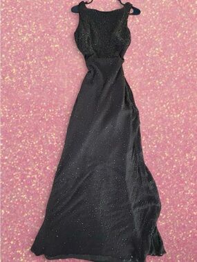 Dark grey silk Beaded dress